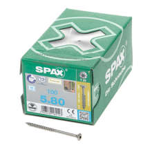 Afbeeldingen van Spax Spaanplaatschroef met boorpunt RVS T20 deeldraad 5x80mm (per 100 stuks)