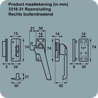 Afbeeldingen van Axa Raamsluiting met nok drukknop inbouw sluitkom rechts F2 3318-31-92/E