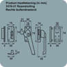 Afbeeldingen van Axa Raamsluiting met nok cilindersluiting rechts inbouw F2 3319-31-92/GE