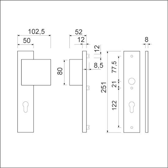 Afbeeldingen van Ami VHB 251/50 deurduwer 90/80