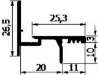 Afbeeldingen van Beglazingsprofiel lu-g9.3.g-20mm-