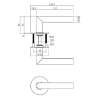 Afbeeldingen van P+E Deurkruk L-model haaks op ronde rozet 8mm stift rvs geborsteld