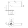 Afbeeldingen van P+E Gatdeel deurkruk L-model haaks 9mm stift rvs geborsteld