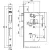 Afbeeldingen van Nemef Cilinder dag- en nachtslot deurslot type 649/17-kv-60 DIN links