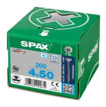 Afbeeldingen van Spax Spaanplaatschroef platverzonken kop RVS T-Star T20 deeldraad 4.0x50mm (per 200 stuks)