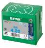 Afbeeldingen van Spax Spaanplaatschroef platverzonken kop RVS T-Star T20 voldraad 4.0x20mm (per 200 stuks)