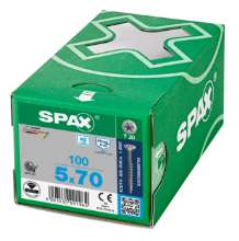 Afbeeldingen van Spax Spaanplaatschroef platverzonken kop RVS T-Star T20 deeldraad 5.0x70mm (per 100 stuks)