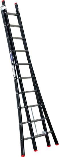 Afbeeldingen van Reformladder Magnus, aluminium, zwart, 2x10 treden