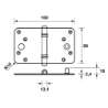 Afbeeldingen van Axa Veiligheidskantelscharnier ongelagerd topcoat gegalvaniseerd 89 x 150 x 2.4mm SKG*** 1135-56-23/7V