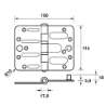 Afbeeldingen van Axa Heavy Duty Veiligheidsschijflagerscharnier topcoat gegalvaniseerd 114 x 150 x 3mm SKG*** 1847-15-23/V