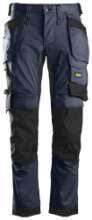 Afbeeldingen van Werkbroek stretch m/hols 6241 navy/zw 44