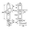 Afbeeldingen van VH-beslag Curve Kr/Gr Blok PC55 Inox 38-54mm