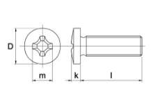 Afbeeldingen van Metaalschroef gegalvaniseerd cilinderkop M3 x 60mm