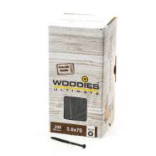 Afbeeldingen van Woodies potdekselschroef rvs zwart T25 5x70mm